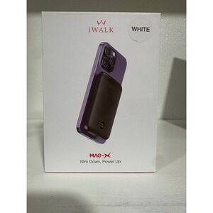 iWALK MAG X Slim Magnetic Power Bank White 5000mAh Portable Charger LED‎ Display